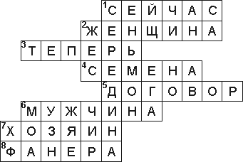 Кроссворд 1