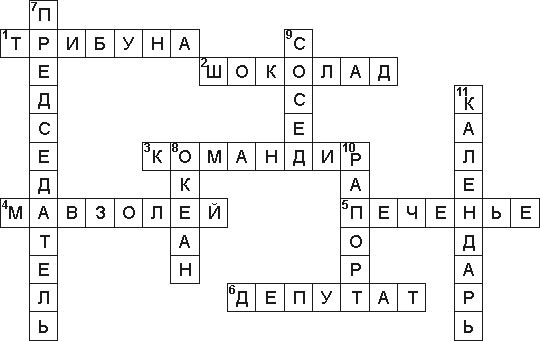 Кроссворд 3