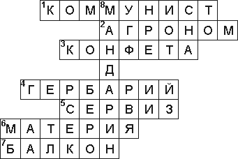 Кроссворд 4